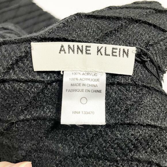New! Anne Klein Black Diamond Pleated Wrap - Picture 8 of 8